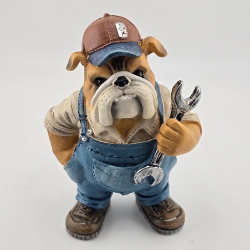 Resin english bulldog mechanic - english,