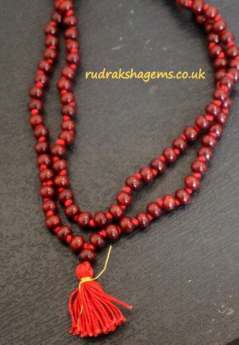 8mm red sandalwood - red, 108
