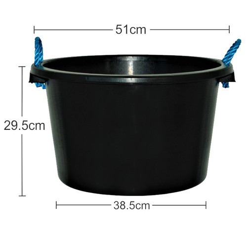45l 70l black bucket - 70l, rope
