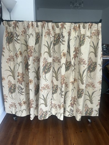 Pair cream floral tapestry - cream,