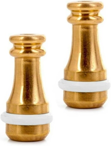 Solid brass pull - brass, cord