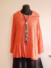 Kekoo° Clever Structure Tunic Used Look Ruffle Cotton ~ Coral ~ 2 - 3 - 4
