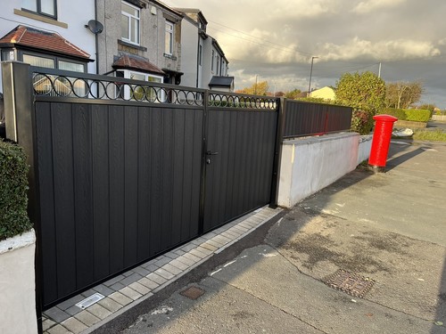 Wrought iron composite gates