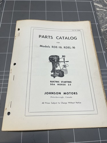Vintage parts catalog johnson - vintage,