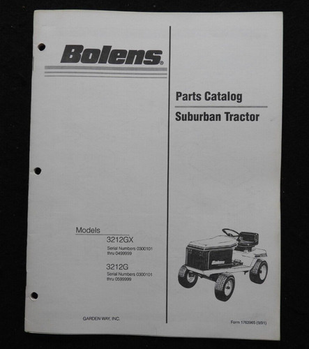 Bolens model suburban - suburban, 3212gx
