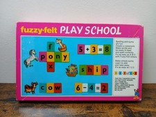 Vintage Fuzzy Felt Play School not complete 