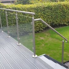 0.74kn 10mm Toughened Glass Balustrade - Stainless Steel Post & Rail - Full Kit