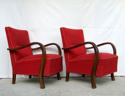 Pair art deco armchairs - pair,