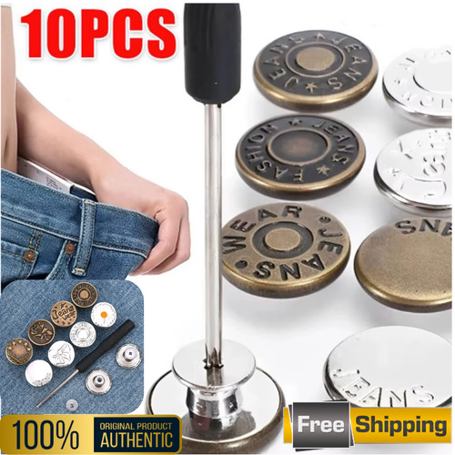 10pcs metal jeans buttons - jeans, 17mm