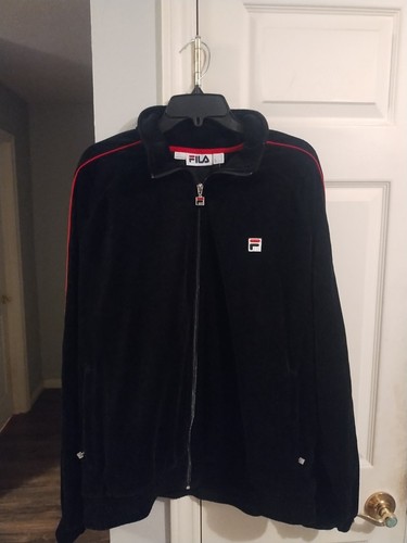 Fila velour black - velour, black/red/white
