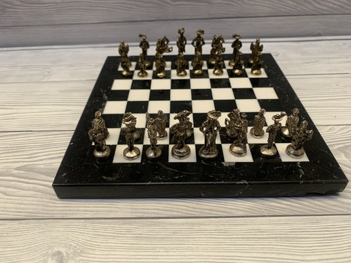 Vintage marble chess set - vintage,