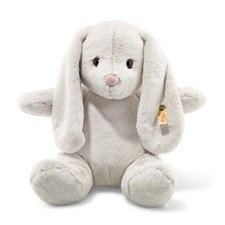 Steiff Bunny Rabbit Toy Grey Hoppie Plush Soft Toy With Ear Tag 38cm 080487