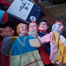 Five  Vintage Hand Puppets