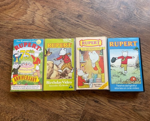 Rupert bear vhs x4 - bear,