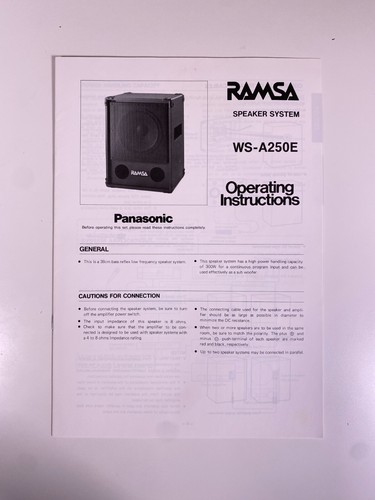 Ramsa panasonic a250e - ramsa,