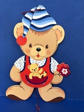 Vtge 15.5” Wooden Jumping Jack Teddy Bear 1987 No 2245 Alfred Mertens W. Germany