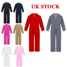 UK Kids Boys Dungarees Jumpsuit Overalls Childrens Lapel Collar Romper Bodysuits