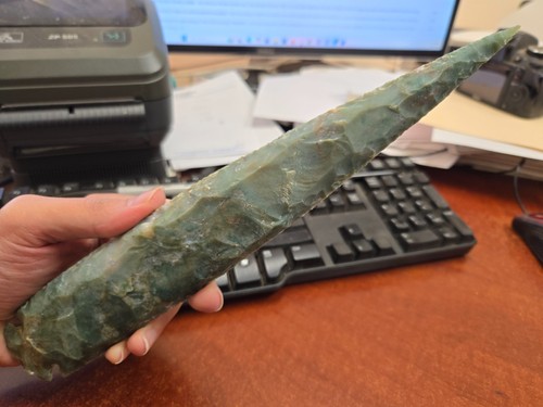 Agate stone spearhead - stone,