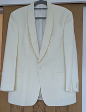 Marks Spencer Vintage St Michael Tuxedo Dinner Jacket Ivory/white - chest 42"