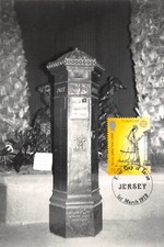 VICTORIAN PILLAR BOX JERSEY POST BOX USED UNUSED LARGE SIZE VERY GD