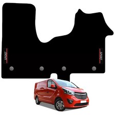 Tailored Carpet Car Floor Mats with logo FOR Vauxhall Vivaro 2014 to 2019