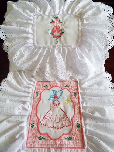 Doll pram embroidered padded - doll,