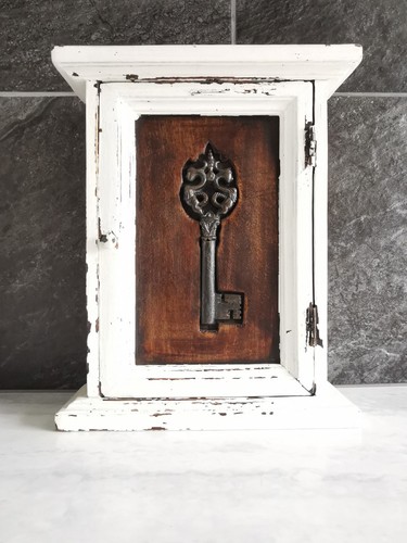Vintage rustic white wooden - rustic,