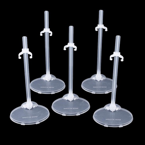 12pcs clear doll stand - clear,