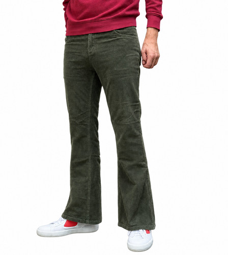 Flares green mens - stretch, bell