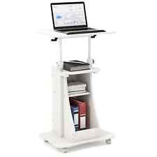 Height Adjustable Lectern Workstation with 0°-180° Tilting Desktop