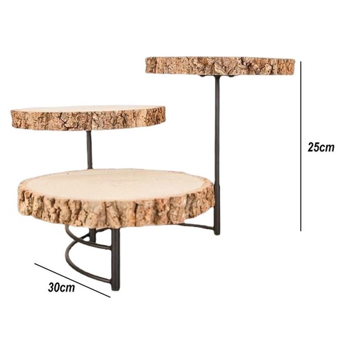 Wooden cake stand snack - cake,