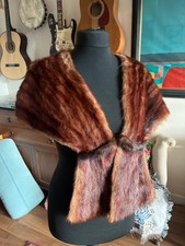 vintage Sable Mink Fur Stole -