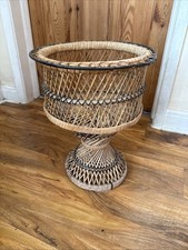 Vintage Wicker Planter Plant
