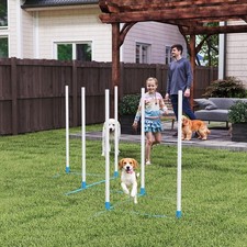 PawHut Dog Weave Pole Set