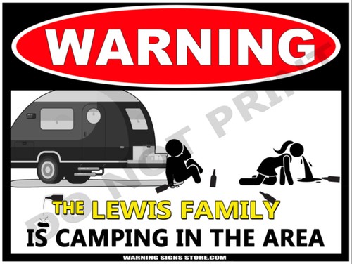Personalized camping sign - sign,