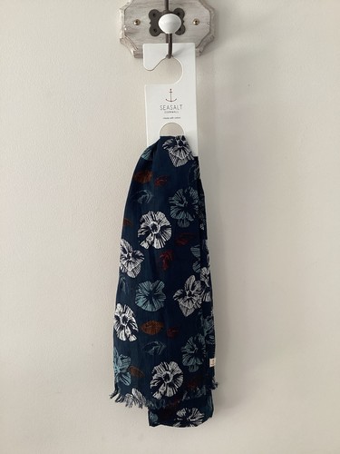 Seasalt scarf blue sketched - seasalt,