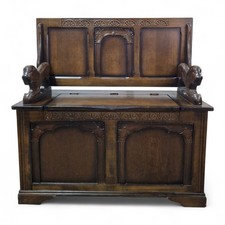 Antique storage monks bench -
