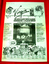 The Clash Sandinista Vintage ORIGINAL 1980 Press/Magazine ADVERT Poster-Size