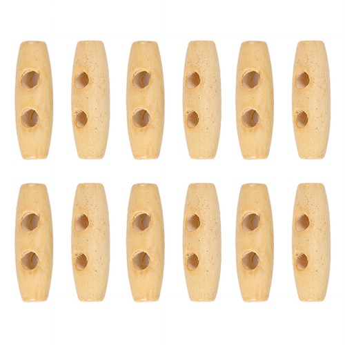 Wooden toggle buttons 30mm - wooden,