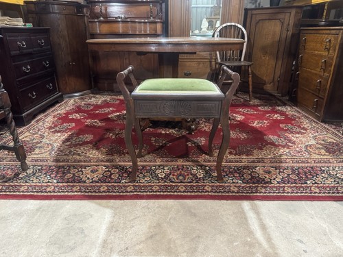 Antique edwardian piano stool - piano,