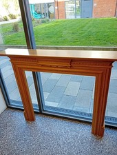 antique style oak fireplace