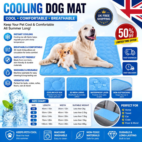 Large self cooling mat bed - self,