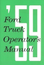 FORD 1959 Truck Owner's Manual