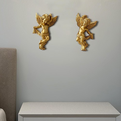 Pair cherub angel statue - pair, of