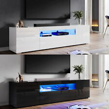 120/130/140/180/200cm LED High Gloss TV Stand TV Unit Cabinet Storage Sideboard