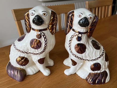 Antique pair staffordshire - antique,