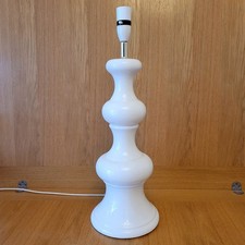 Large Table Lamp Base Vintage Statement Piece White Ceramic 52cm Tall 2.5kg
