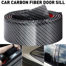 2m Car Door Sill Protector Sticker Carbon Fiber Strip Trim Bumper Anti Scratch