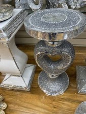 Silver venetian mirrored table - venetian,