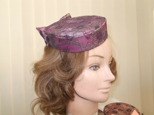Purple gold lace covered pill - covered,